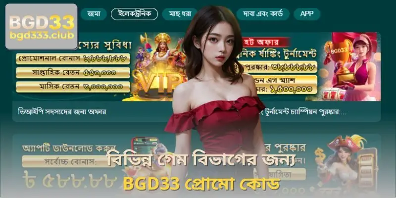বিভিন্ন গেম বিভাগের জন্য BGD33 প্রোমো কোড