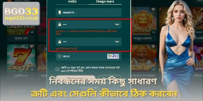 নিবন্ধনের সময় কিছু সাধারণ ত্রুটি এবং সেগুলি কীভাবে ঠিক করবেন
